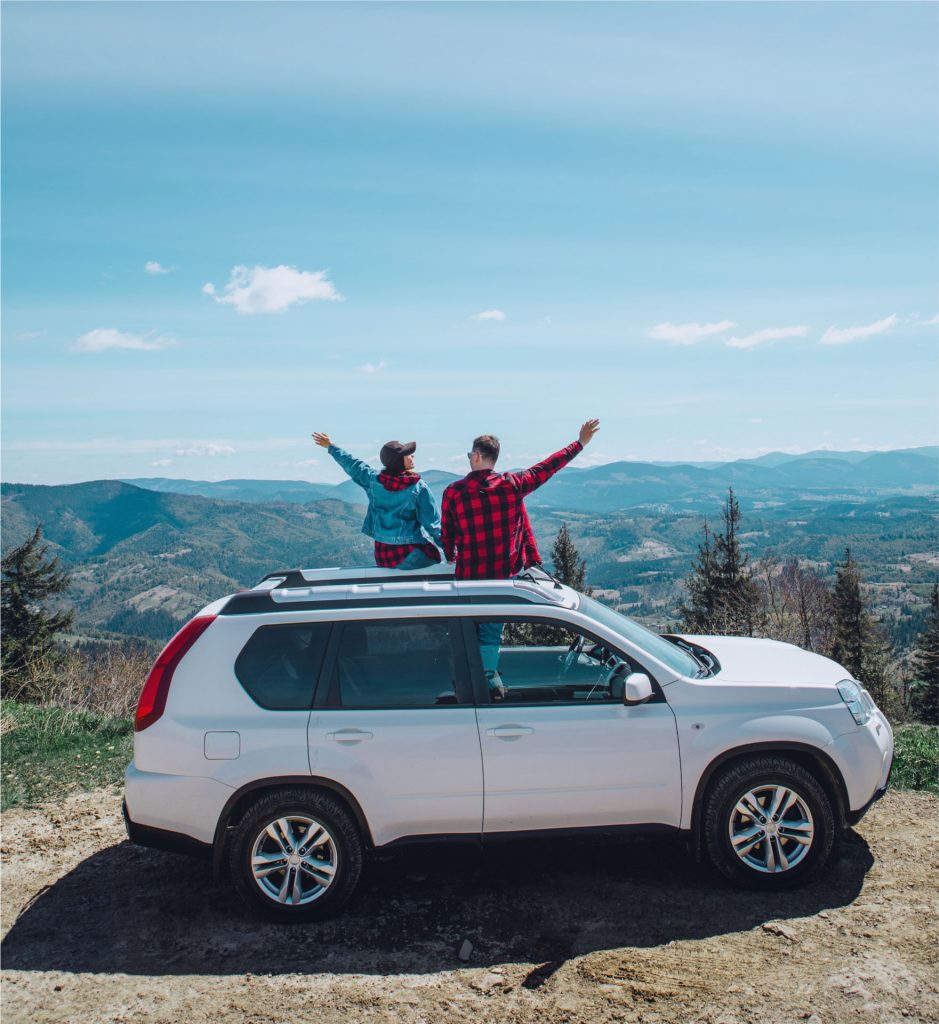 Easy Cars Corfu Car Rentals picture of couple enjoying the view from their car